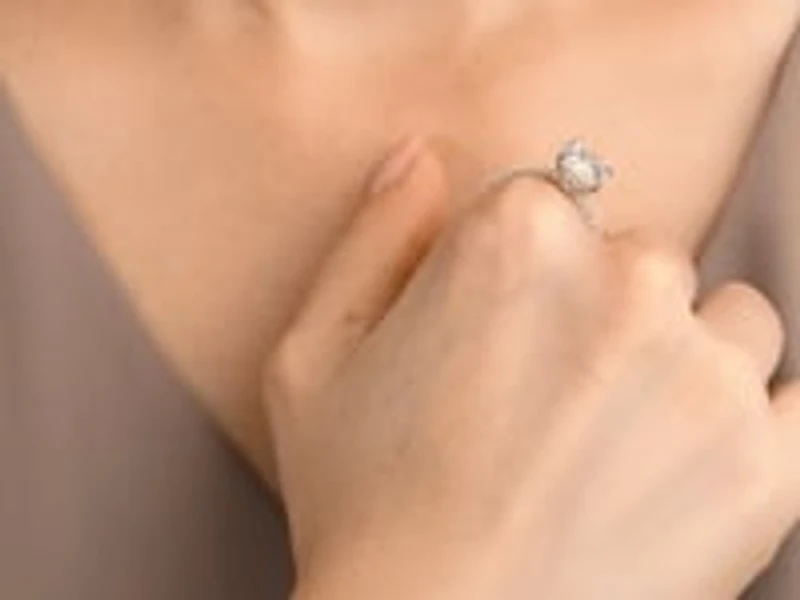 Radiant Cut Lab Grown Diamond Engagement Ring 18K White Gold (3.55