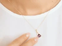 Amethyst Necklace in 10K White Gold