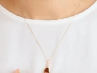 Garnet Necklace in 10K White Gold