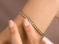Diamond Tennis Bracelet in 10K Yellow and White Gold (1.00ct tw)