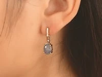 Doublet Opal Earrings in 10K Yellow Gold