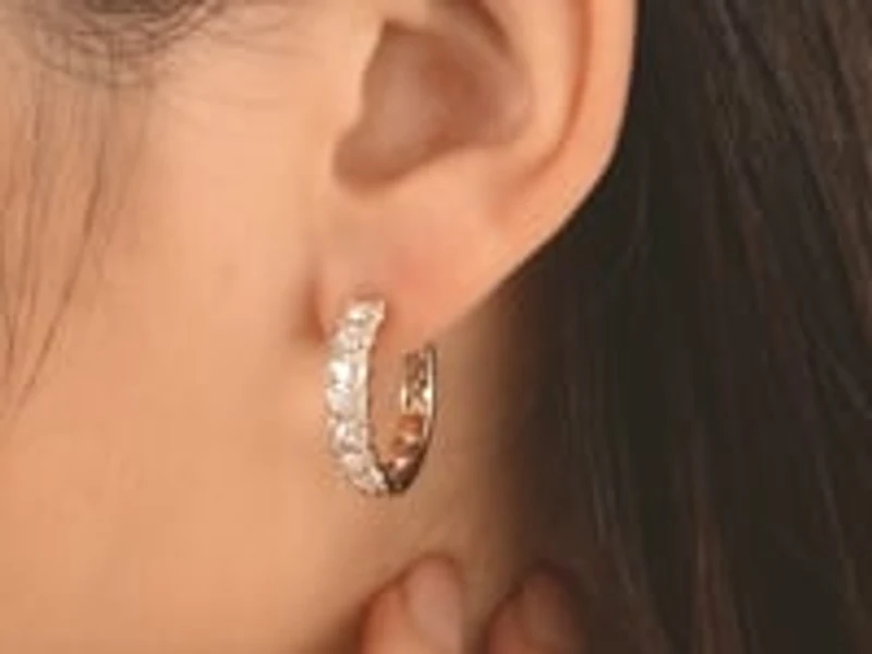 Diamond Hoop Earrings in 10K Yellow Gold (1.00 ct tw)