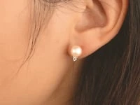 Pearl Stud Earrings in 10K Yellow Gold