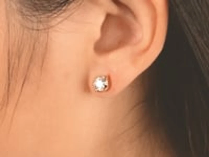 Lab Grown Diamond Stud Earrings in 10K Yellow Gold (0.75 ct tw)