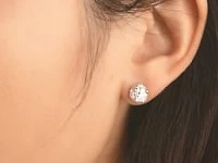 Lab Grown Diamond Stud Earrings in 14K White Gold (1.78 ct tw)