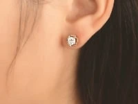 Lab Grown Diamond Stud Earrings in 10K Yellow Gold (0.75 ct tw)