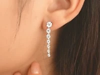 Lab Grown Dangle Diamond Earrings in 14K White Gold (2.00 ct tw)