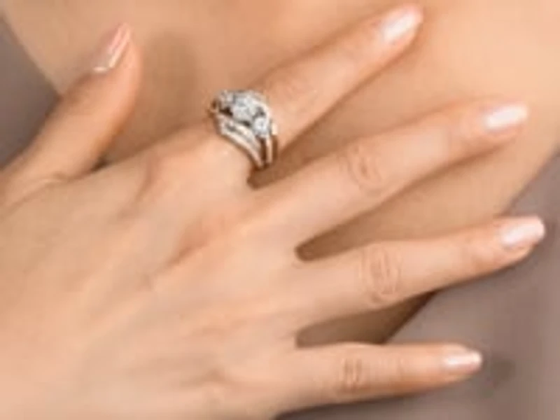 Diamond Dinner Ring 10K Yellow and White Gold (0.62 ct tw)