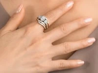 Diamond Dinner Ring 10K Yellow and White Gold (0.62 ct tw)