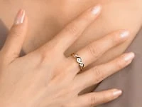 Three Stone Diamond Ring 10K Yellow and White Gold (0.13 ct tw)