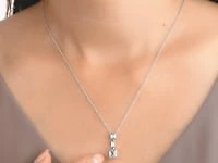 Lab Grown Diamond Necklace in 14K White Gold (1.50 ct tw)