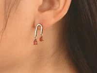 Ruby Earrings in 10K Yellow Gold