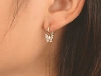 Butterfly Diamond Earrings in 10K Yellow Gold (0.10 ct tw)