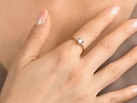 10K Yellow and White Gold Diamond Promise Ring (0.16 ct tw)