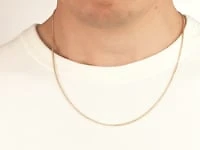 2.1mm Hollow Miami Cuban Chain in 10K Yellow Gold (22")