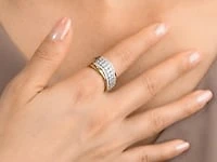 Diamond Cluster Ring 10K Yellow and White Gold (0.51 ct tw)