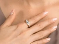 Diamond Cluster Ring 10K Yellow and White Gold (0.24 ct tw)