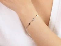 Ellipse Link Bracelet in 10K Yellow Gold
