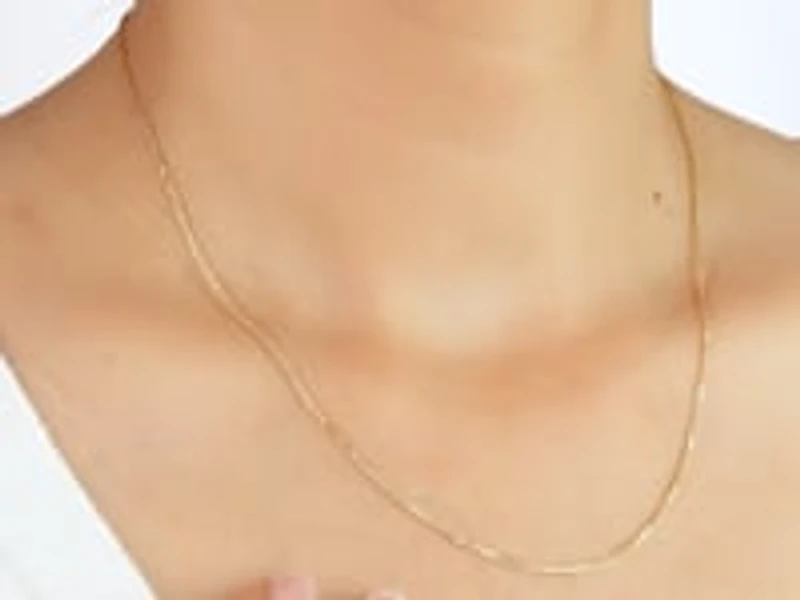 1mm Square Wheat Chain in 14K Yellow Gold (16")