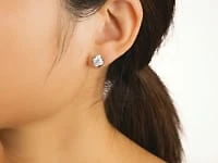 Tension Set Solitaire Lab Grown Diamond Stud Earring (1.50 ct tw)