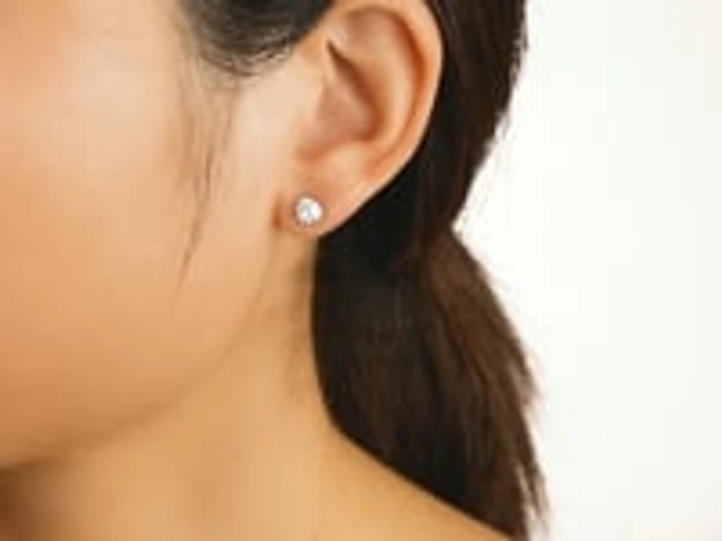 Lab Grown Diamond Stud Earrings in 14K White Gold (0.75 ct tw)