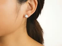 Lab Grown Diamond Stud Earrings in 14K White Gold (2.00 ct tw)