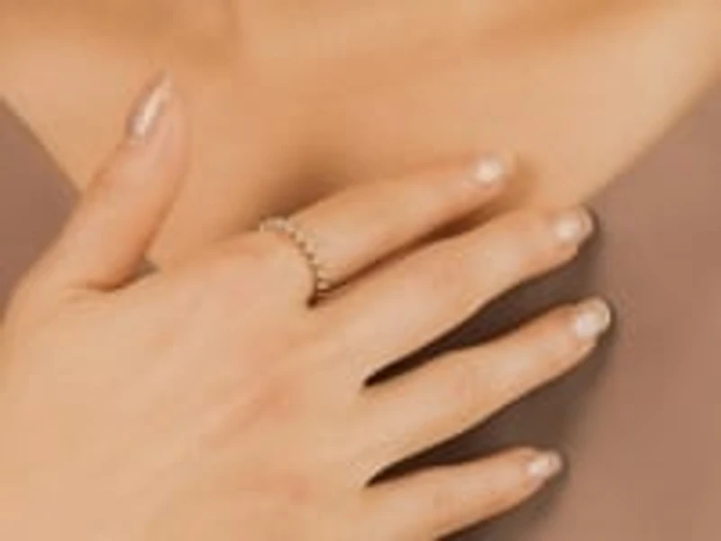 Ladies Beaded Ring 10K Yellow Gold