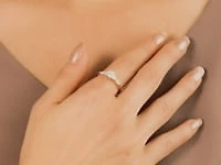 Lab Grown Oval Cut Diamond Engagement Ring 14K White Gold (2.85 ct