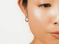 Diamond Cut Hoop Earrings in 10K Yellow and White Gold