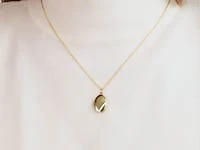 Oval Locket Pendant in 10K Yellow Gold