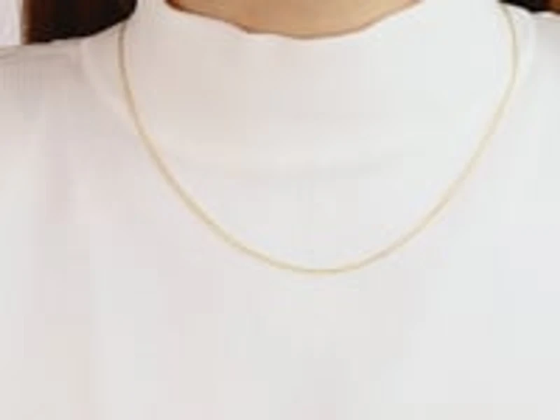 1.00mm 10K Yellow Gold Diamond Cut Wheat Chain (18")