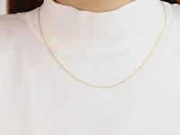 1.00mm 10K Yellow Gold Diamond Cut Wheat Chain (18")