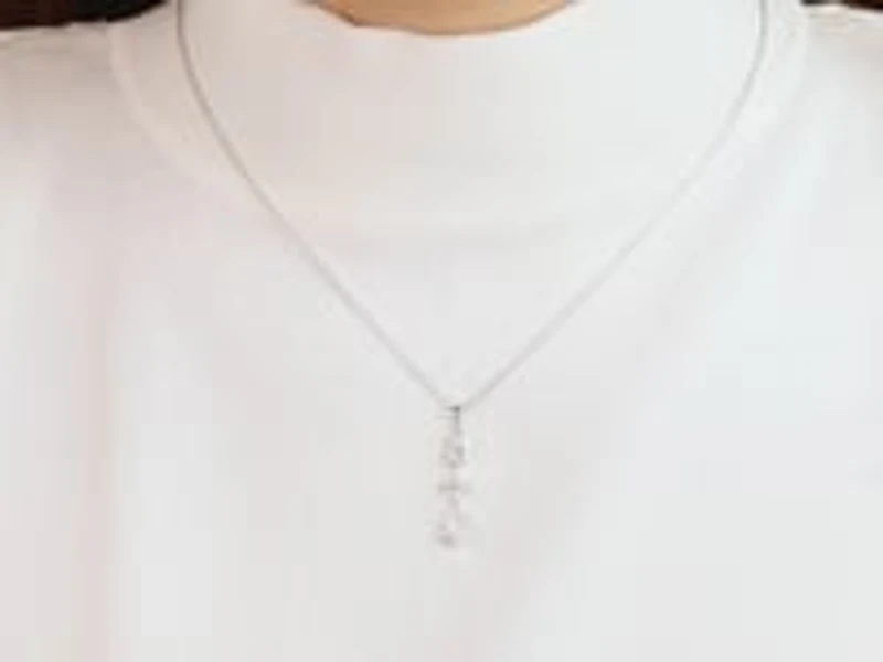 Lab Grown Diamond Necklace in 10K White Gold (1.50 ct tw)