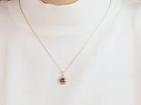 Amethyst Necklace in 10K Yellow Gold