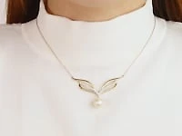 Pearl Necklace in 10K Yellow Gold