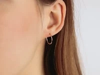 15mm Sleeper Earrings in 10K Yellow Gold