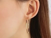 1x35mm Square Tube Sleeper in 10K Yellow Gold