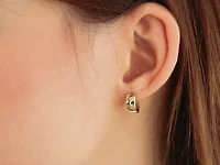 4.5mmx12.5mm Huggie Earrings in 10K Yellow Gold