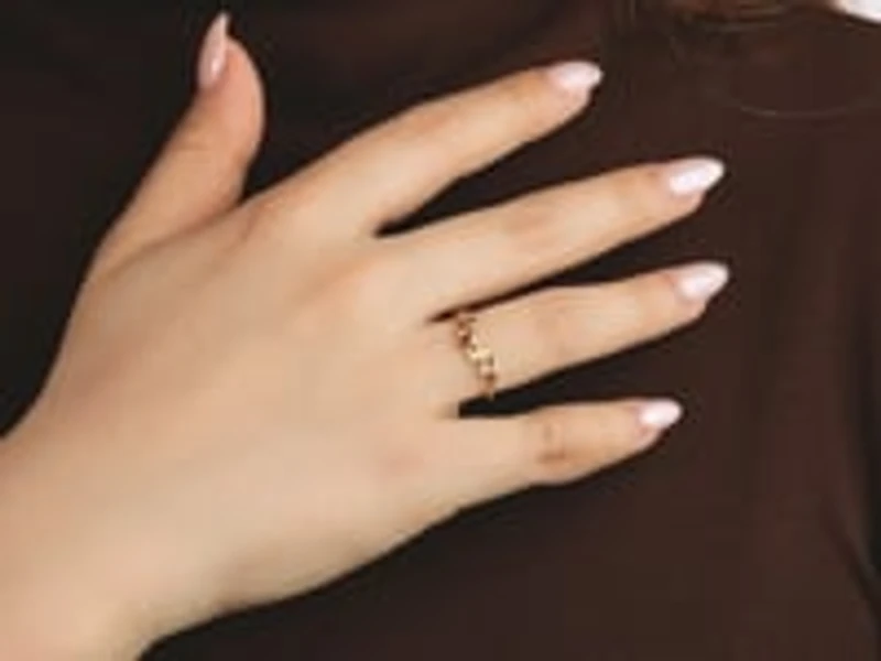 Ruby Leaf Motif Ring 10K Yellow Gold