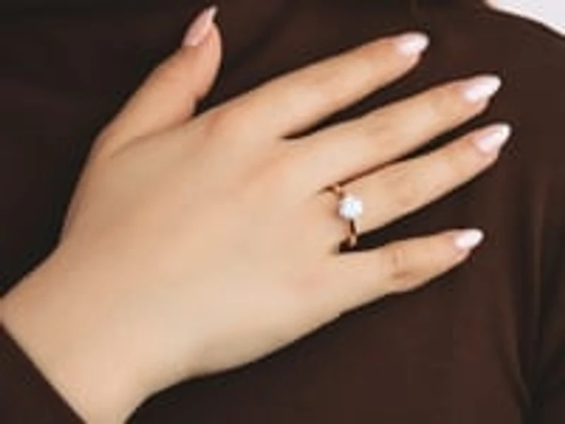 Round Lab-Grown Diamond Engagement Ring with Hidden Halo 14K Yellow