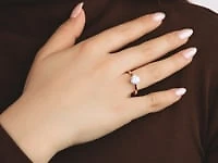 Round Lab-Grown Diamond Engagement Ring with Hidden Halo 14K Yellow