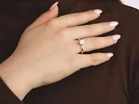Round Lab-Grown Diamond Engagement Ring with Hidden Halo 14K Yellow