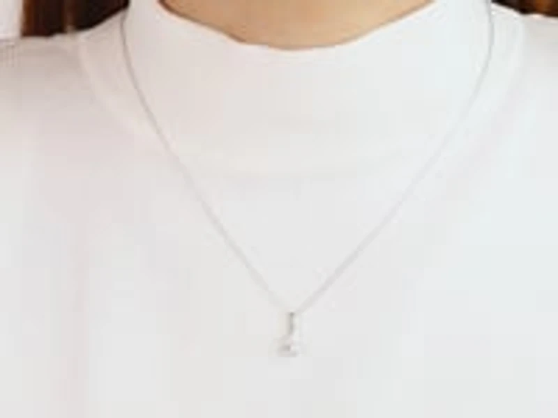 Lab Grown Pear Shape Diamond Necklace in 10K White Gold (0.50 ct tw)