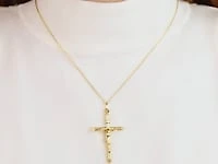 Crucifix Cross Pendant in 10K Yellow Gold