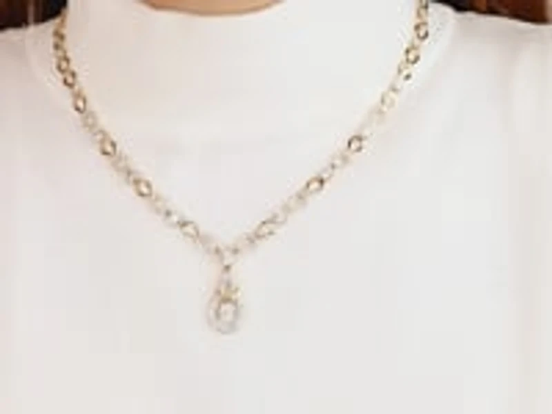 Diamond Drop Necklace in 10K Yellow Gold (2.39 ct tw)