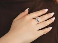 Diamond Dinner Ring in 10K Yellow and White Gold (0.53 ct tw)