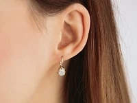 Lab Grown Pear Shape Diamond Earrings in 10K Yellow Gold (1.50 ct tw)