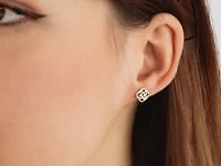Trinity Knot Earrings in 10K Yellow Gold