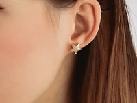 Star Stud Earrings in 10K Yellow Gold
