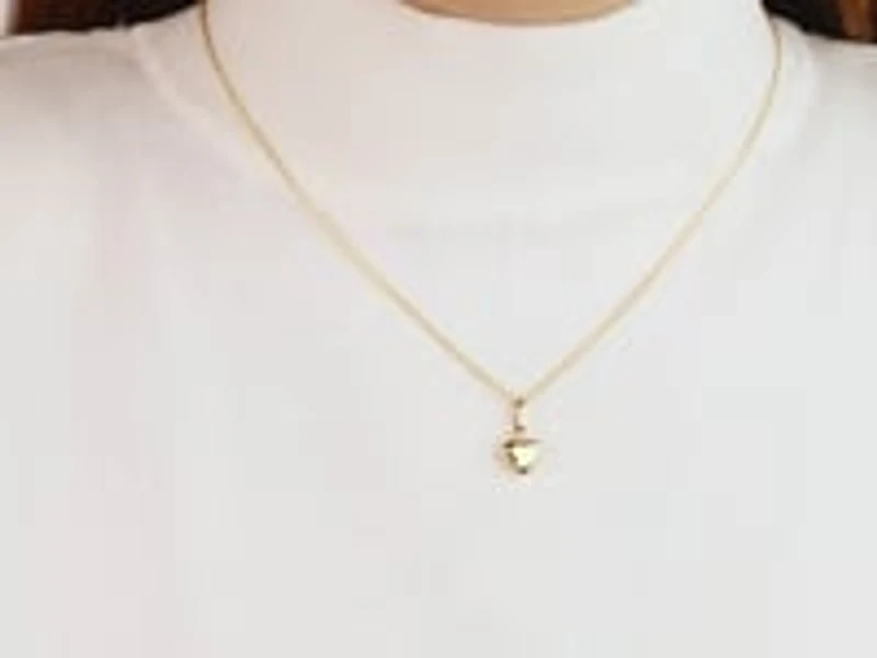 Puff Heart Charm in 10K Yellow Gold
